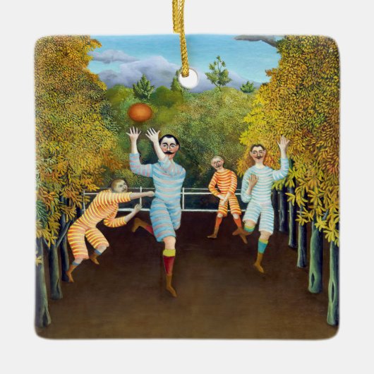 Henri Rousseau - De spelers van het Football Keramisch Ornament (Voorkant)
