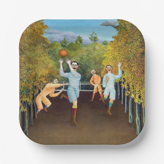 Henri Rousseau - De spelers van het Football Papieren Bordje (Voorkant)