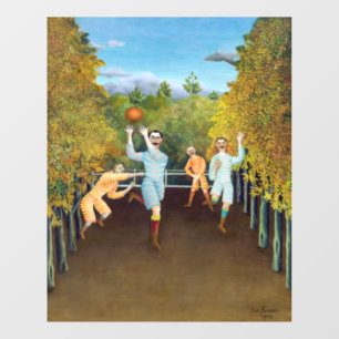 Henri Rousseau - De spelers van het Football Raamsticker