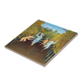 Henri Rousseau - De spelers van het Football Tegeltje (Zijkant)