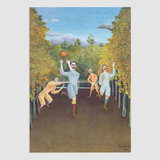Henri Rousseau - De spelers van het Football Tissuepapier