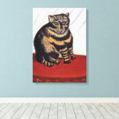 Henri Rousseau - De Tiger Cat ( Le Chat Tigre ) Canvas Afdruk (Insitu (Houten vloer))