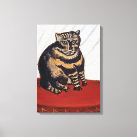 Henri Rousseau - De Tiger Cat ( Le Chat Tigre ) Canvas Afdruk (Voorkant)