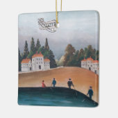 Henri Rousseau - De vissers en het vliegtuig Keramisch Ornament (Links)