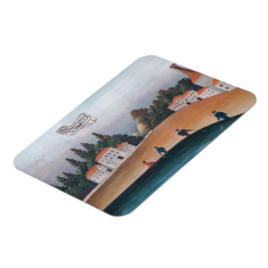 Henri Rousseau - De vissers en het vliegtuig Magneet (Linkerzijde)