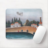 Henri Rousseau - De vissers en het vliegtuig Muismat (Met muis)