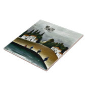 Henri Rousseau - De vissers en het vliegtuig Tegeltje (Zijkant)