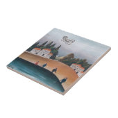 Henri Rousseau - De vissers en het vliegtuig Tegeltje (Zijkant)