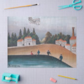 Henri Rousseau - De vissers en het vliegtuig Tissuepapier (Craft)