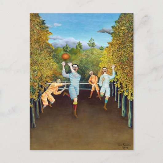 Henri Rousseau - De Voetballers Briefkaart (Voorkant)