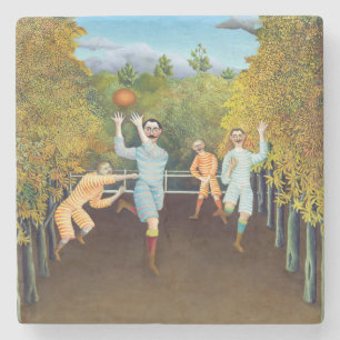 Henri Rousseau - De Voetballers Stenen Onderzetter