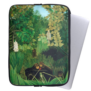 Henri Rousseau - De vrolijke grappenmakers Laptop Sleeve