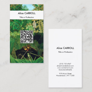 Henri Rousseau - De vrolijke grappenmakers - QR Co Visitekaartje