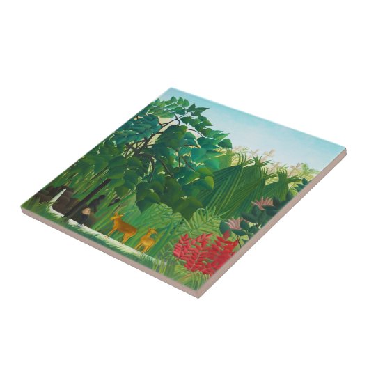 Henri Rousseau de Waterfall Tile Tegeltje (Zijkant)