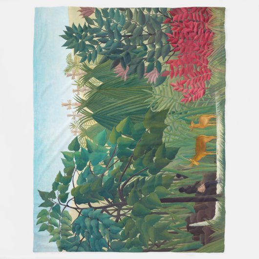 Henri Rousseau - De waterval Fleece Deken (Voorkant)