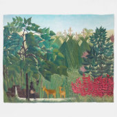 Henri Rousseau - De waterval Fleece Deken (Voorkant (Horizontaal))