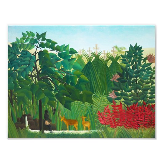 Henri Rousseau De waterval Foto Afdruk (Voorkant)
