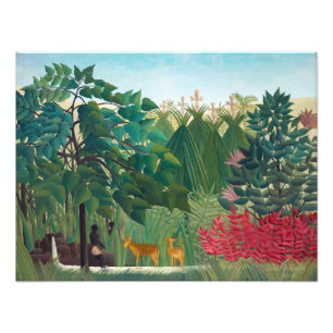 Henri Rousseau - De waterval Foto Afdruk