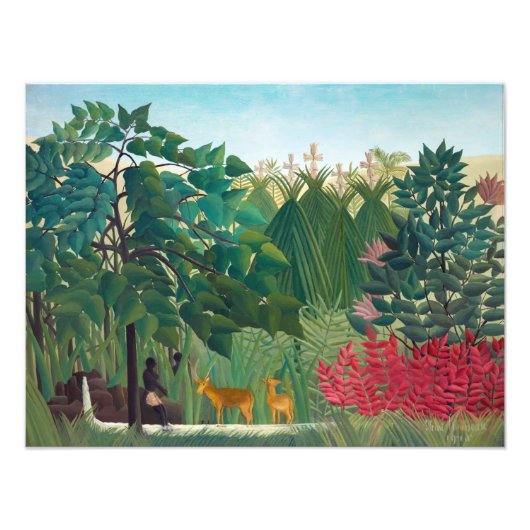 Henri Rousseau - De waterval Foto Afdruk (Voorkant)