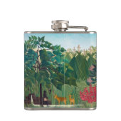 Henri Rousseau - De waterval Heupfles (Achterkant)