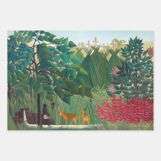 Henri Rousseau - De waterval Inpakpapier Vel (Voorkant)