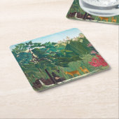 Henri Rousseau - De waterval Kartonnen Onderzetters (Schuin)