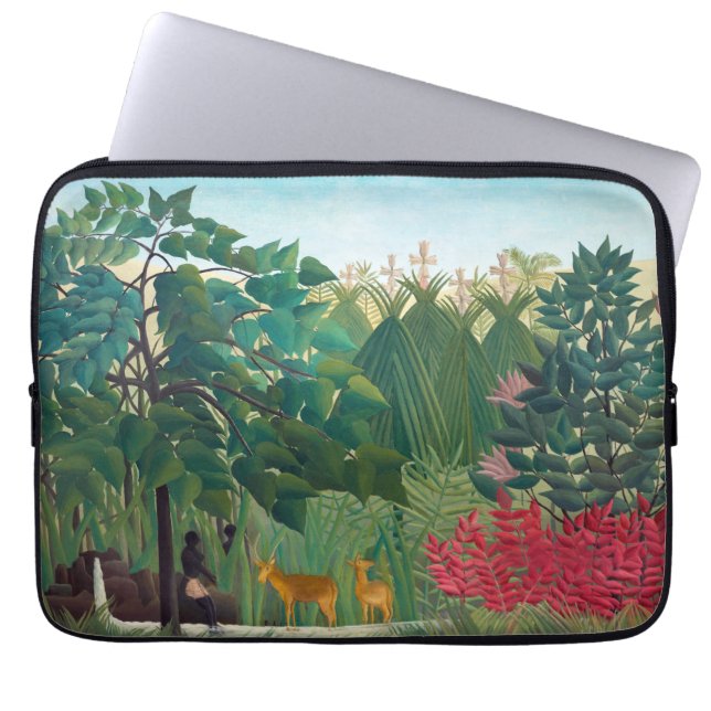 Henri Rousseau - De waterval Laptop Sleeve (Voorkant)
