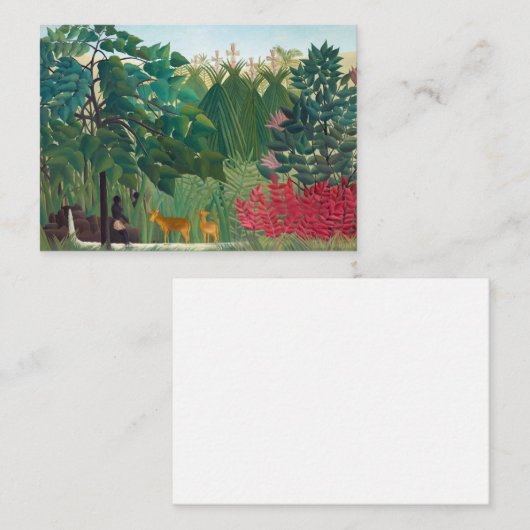 Henri Rousseau - De waterval Notitiekaartje (Voorkant / Achterkant)