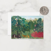 Henri Rousseau - De waterval Notitiekaartje (Voorkant / Achterkant in situ)