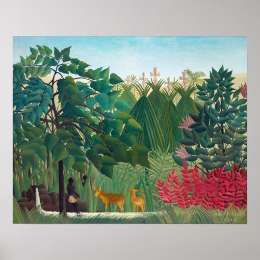 Henri Rousseau - De waterval Poster (Voorkant)