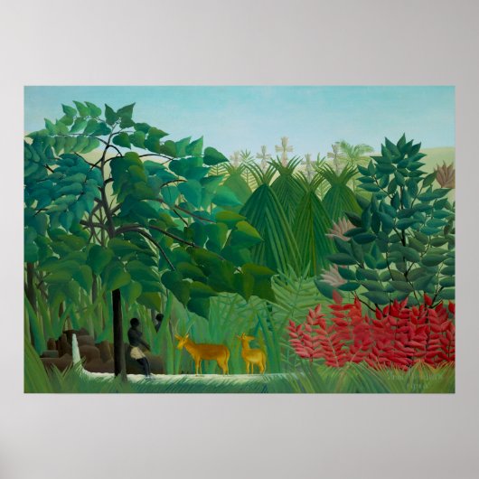Henri Rousseau - De waterval Poster (Voorkant)