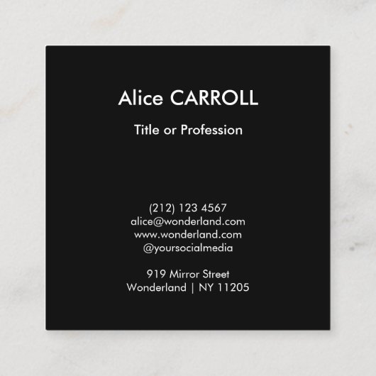 Henri Rousseau - De waterval - QR-code Vierkante Visitekaartje (Achterkant)