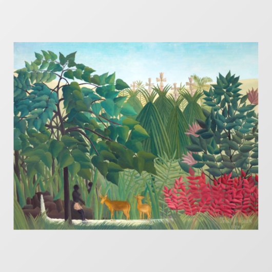 Henri Rousseau - De waterval Raamsticker (Vel)
