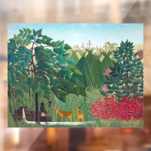 Henri Rousseau - De waterval Raamsticker (Vel 2)