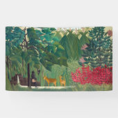 Henri Rousseau - De waterval Spandoek (Horizontaal)