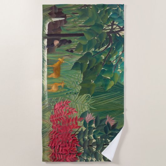 Henri Rousseau - De waterval Strandlaken (Voorkant)