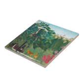 Henri Rousseau - De waterval Tegeltje (Zijkant)