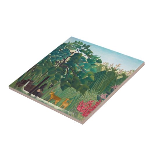 Henri Rousseau - De waterval Tegeltje (Zijkant)