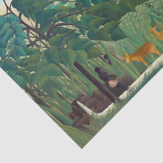 Henri Rousseau - De waterval Tissuepapier (Detail)