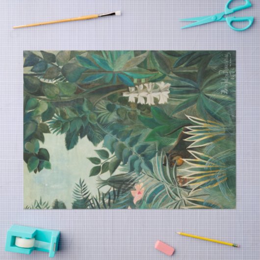 Henri Rousseau | Equatoriaal Oerwoud (1909) Tissuepapier (Craft)