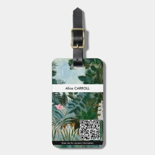 Henri Rousseau - Equatoriaal Oerwoud - QR-code Bagagelabel