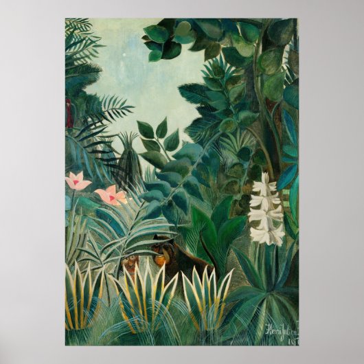 Henri Rousseau, Equatoriaal Oerwoud | Tropen Poster (Voorkant)