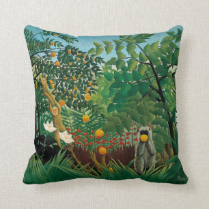 Henri Rousseau Exotic Landscape Pillow Kussen