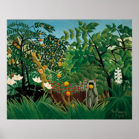 Henri Rousseau Exotic Landscape Poster (Voorkant)