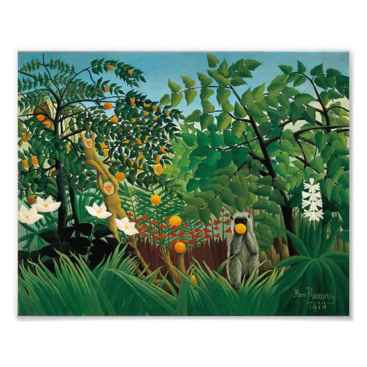Henri Rousseau Exotic Landscape Print Foto Afdruk (Voorkant)