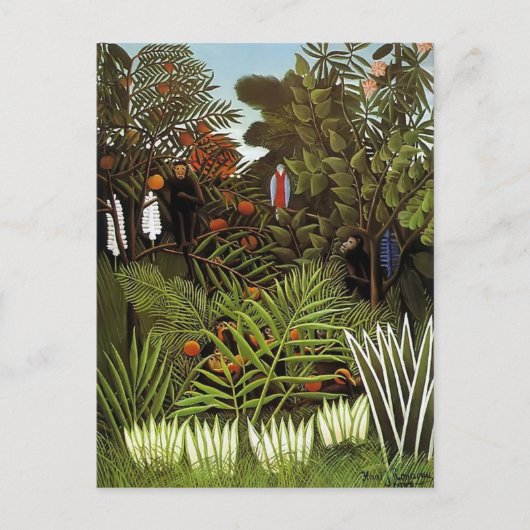 Henri Rousseau - Exotisch landschap Briefkaart (Voorkant)