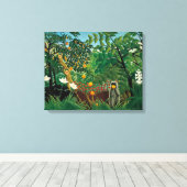 Henri Rousseau Exotisch Landschap Canvas Print (Insitu (Houten vloer))
