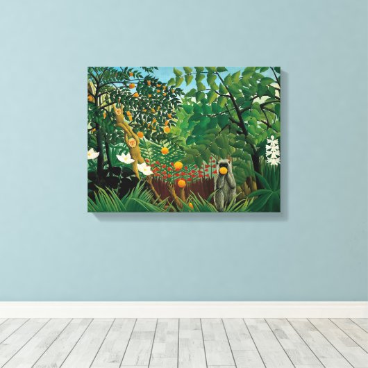 Henri Rousseau Exotisch Landschap Canvas Print (Insitu (Houten vloer))