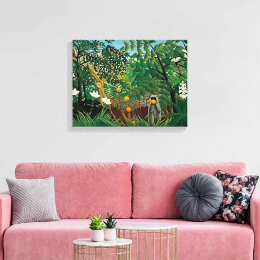 Henri Rousseau Exotisch Landschap Canvas Print (Insitu (Woonkamer))