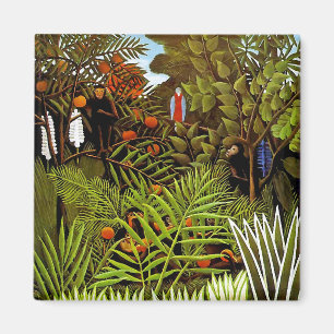 Henri Rousseau - Exotisch landschap Jungle Kunst Magneet